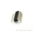 Conector de cabeçalho de pino usinado com passo de 2,54 mm 7P